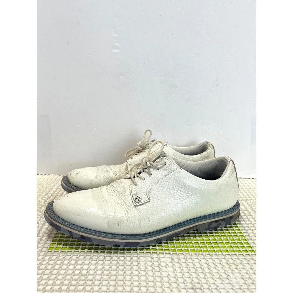 G/FORE Gallivanter Leather Golf Shoes Men's 9 White Pebble Camo Sole